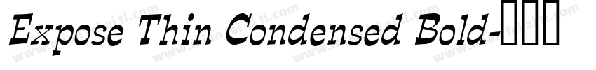 Expose Thin Condensed Bold字体转换